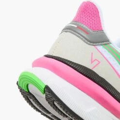 Diadora Women's Atomo V7000 Running Shoe - White/Green Fluo/Pink Fluo -Sport Footwear Shop 101.179068 D0250 25 HR