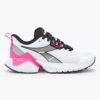 Diadora Women's Vigore 2 Running Shoe - White/Pink Fluo/Black - Regular (B) -Sport Footwear Shop 101.179072 C6034 00 HR