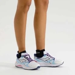 Diadora Women's Mythos Blushield Vortice 8 Running Shoe - White/Blueprint- Regular (B) -Sport Footwear Shop 101.179080 C4127 CV