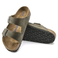 Birkenstock Arizona Soft Footbed Faded Khaki Oiled Nubuck Leather- Regular/Wide 10 Birkenstock Arizona Soft Footbed Faded Khaki Oiled Nubuck Leather- Regular/Wide -Sport Footwear Shop 1019313 sole