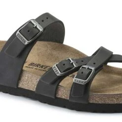 Birkenstock Women's Franca Oiled Leather Sandals- Black- Regular/Wide -Sport Footwear Shop 1021203 detail 1