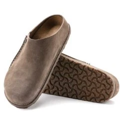 Birkenstock Women's Zermatt Suede Slipper - Gray Taupe - Medium/Narrow -Sport Footwear Shop 1021318 sole