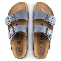 Birkenstock Arizona SFB Oil Leather Sandal - Dusty Blue - Regular/Wide -Sport Footwear Shop 1022477 top