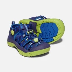 Keen Little Kids' Newport H2 Sandal - Blue Depths/Chartureuse -Sport Footwear Shop 1022834 PPS PDP 1