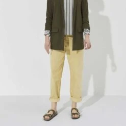 Birkenstock Women's Franca Cork Green Olive Oiled Leather Sandal - Regular/Wide -Sport Footwear Shop 1023310 f look f