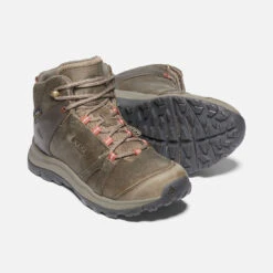 Keen Women's Terradora II Leather Mid Waterproof Boots - Brindle/Redwood - Regular (B) -Sport Footwear Shop 1023728 PPS PDP