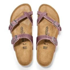 Birkenstock Women's Mayari Oiled Leather Sandal - Lavender - Regular/Wide -Sport Footwear Shop 1025053 top