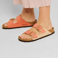 Birkenstock Women's Arizona Nubuck Sandal - Mars/Sandcastle - Regular (B) -Sport Footwear Shop 1025757 f closeup f