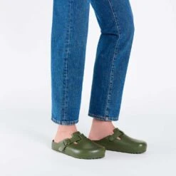 Birkenstock Women's Boston EVA Clog - Khaki - Medium/Narrow (B) -Sport Footwear Shop 1026215 f look m