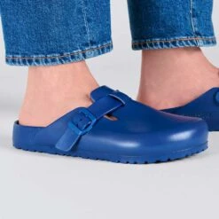 Birkenstock Women's Boston EVA Clog - Navy - Medium/Narrow 12 Birkenstock Women's Boston EVA Clog - Navy - Medium/Narrow -Sport Footwear Shop 1026216 f closeup m
