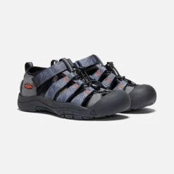 Keen Big Kids' Newport H2 - Steel Grey/Black -Sport Footwear Shop 1026277 PLA PDP