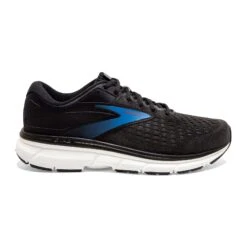 BROOKS Men's Dyad 11 Running Shoe - Black/Ebony/Blue - Wide (2E)