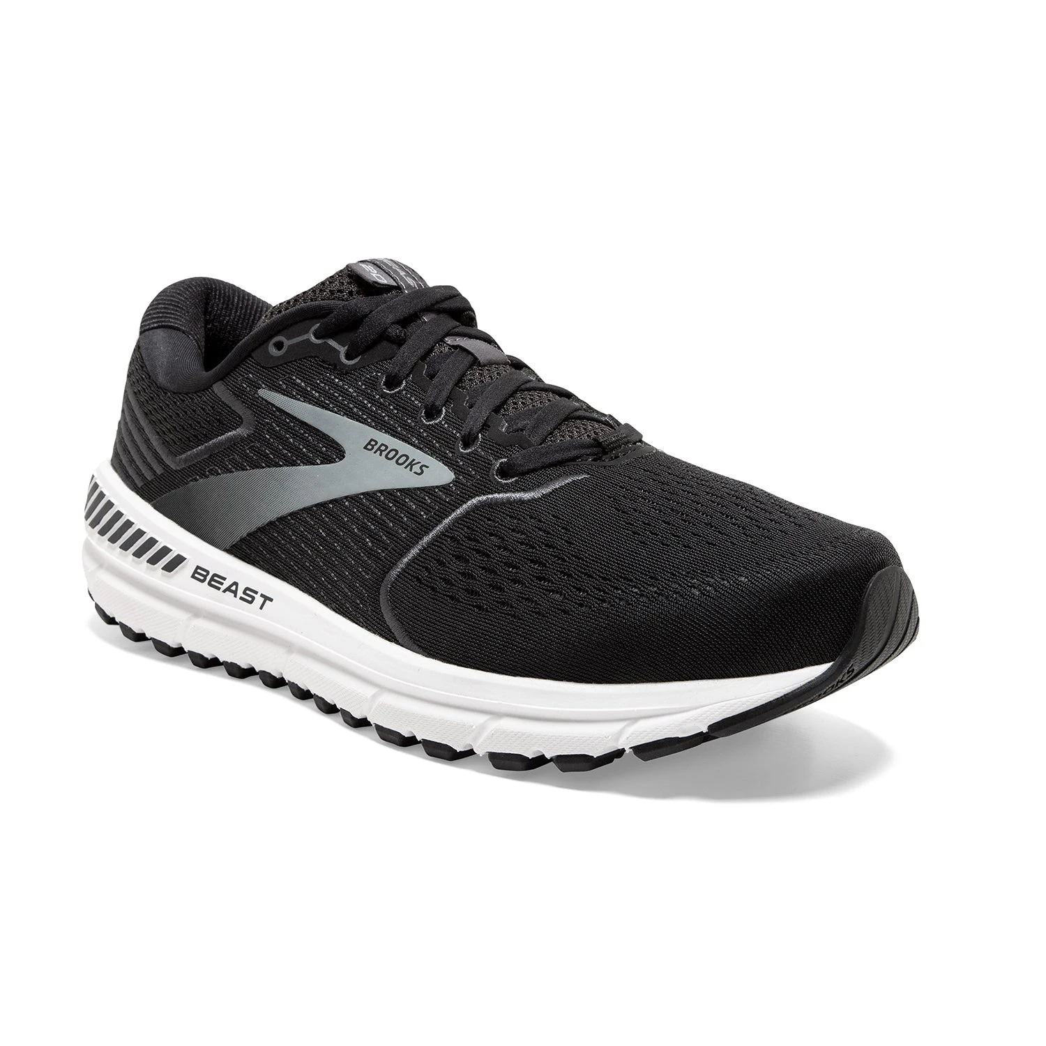 BROOKS Men's Beast 20 Running Shoe - Black/Ebony/Grey - Extra Wide (4E) 4 BROOKS Men's Beast 20 Running Shoe - Black/Ebony/Grey - Extra Wide (4E) - Image 2