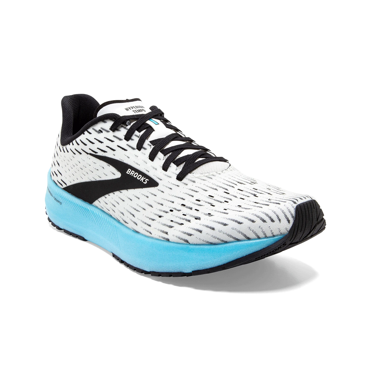 BROOKS Men's Hyperion Tempo Running Shoe - White/Black/Iced Aqua - Regular (D) 4 BROOKS Men's Hyperion Tempo Running Shoe - White/Black/Iced Aqua - Regular (D) - Image 2
