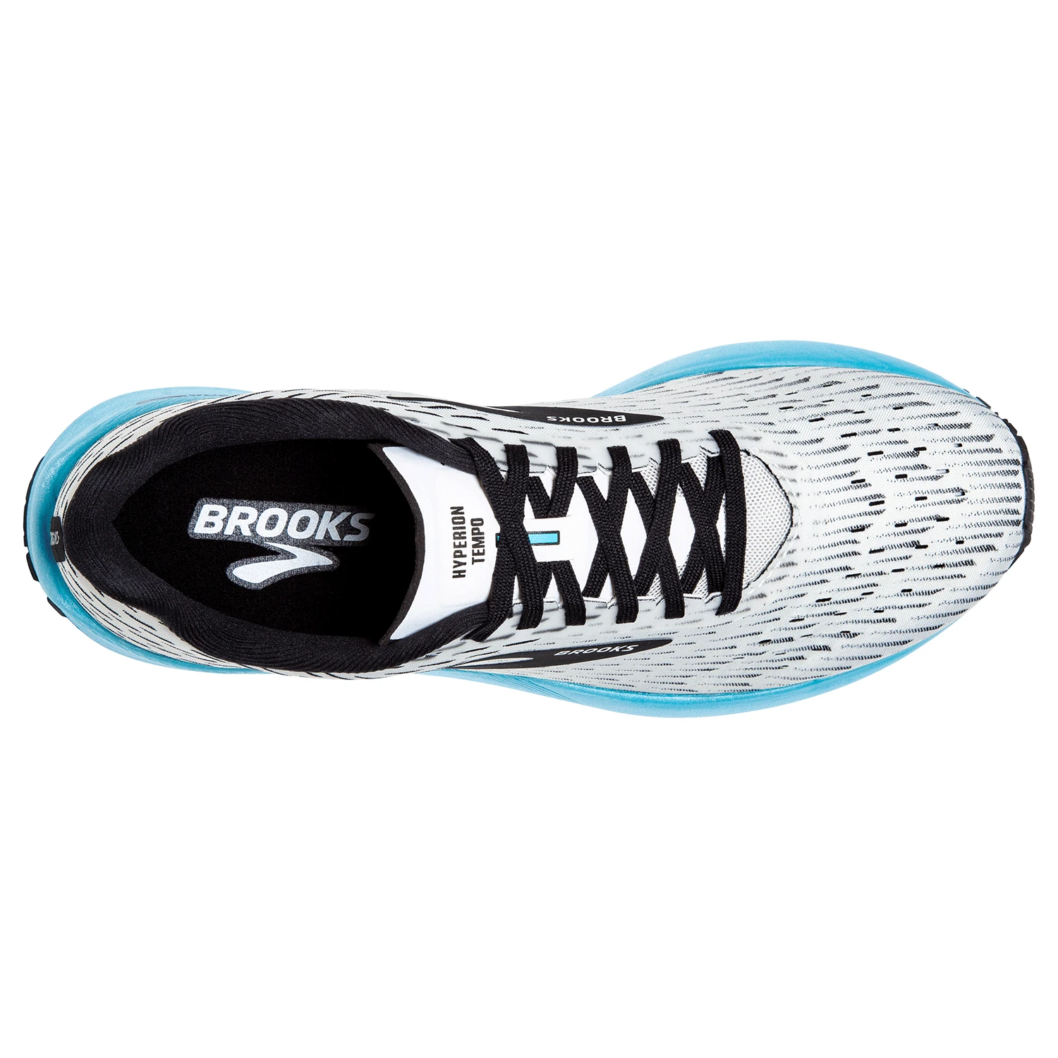 BROOKS Men's Hyperion Tempo Running Shoe - White/Black/Iced Aqua - Regular (D) 7 BROOKS Men's Hyperion Tempo Running Shoe - White/Black/Iced Aqua - Regular (D) - Image 5
