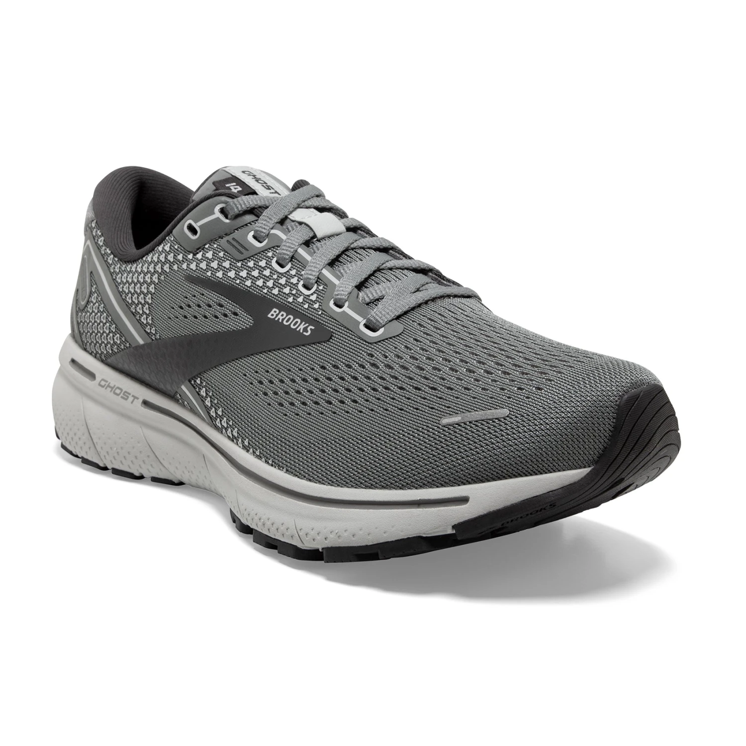 BROOKS Men's Ghost 14 Running Shoe - Grey/Alloy/Oyster — Regular (D) 5 BROOKS Men's Ghost 14 Running Shoe - Grey/Alloy/Oyster — Regular (D) - Image 3