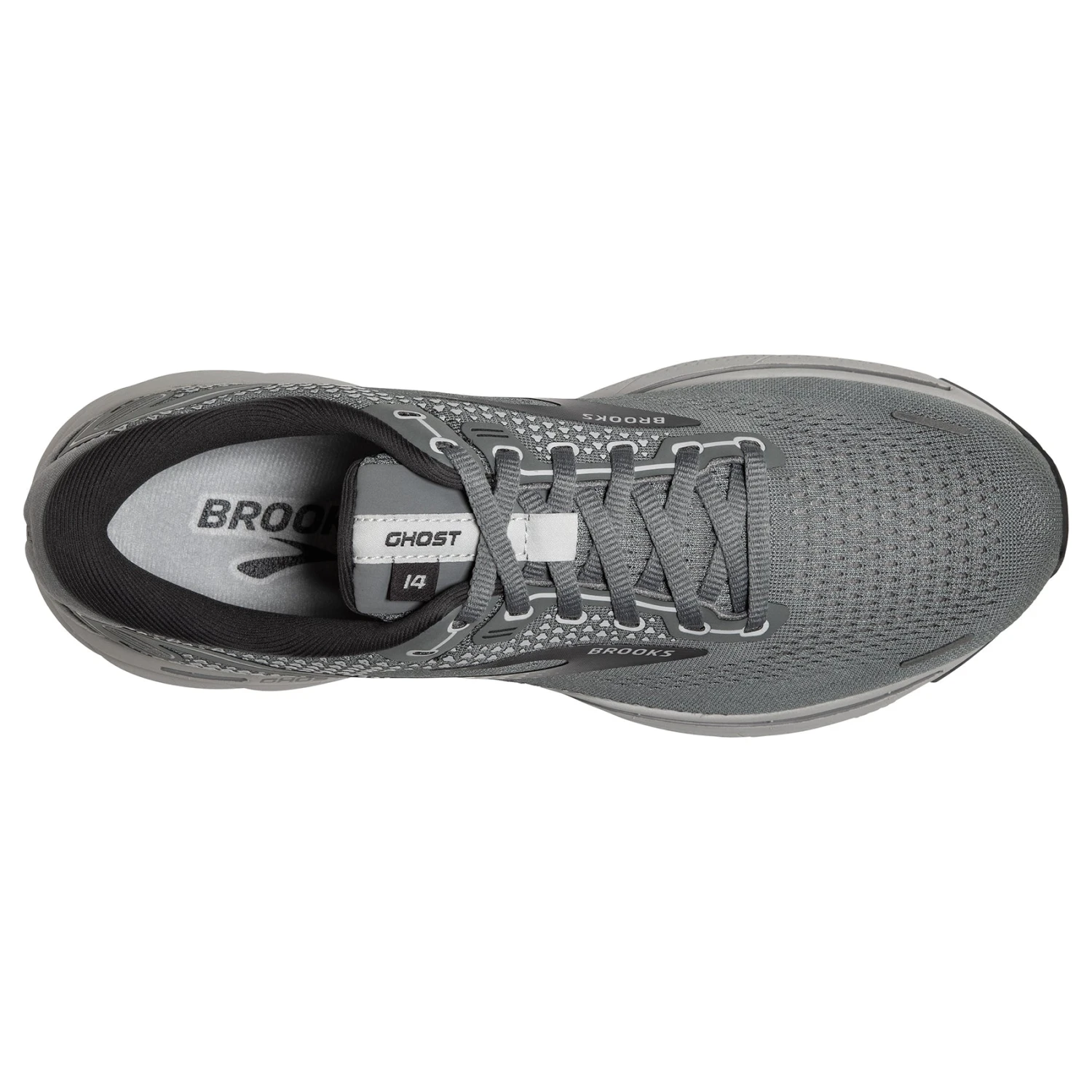 BROOKS Men's Ghost 14 Running Shoe - Grey/Alloy/Oyster — Regular (D) 8 BROOKS Men's Ghost 14 Running Shoe - Grey/Alloy/Oyster — Regular (D) - Image 6