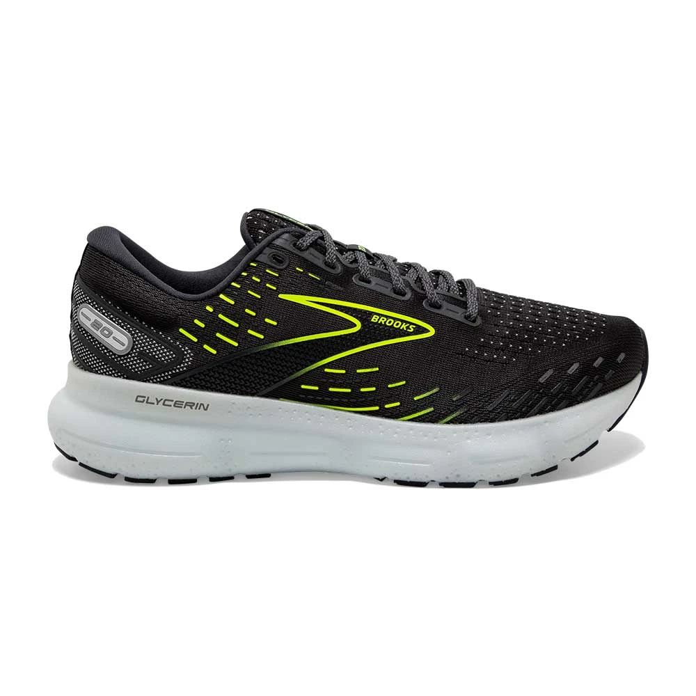 BROOKS Men's Glycerin 20 Running Shoe- Ebony/White/Nightlife - Regular (D) 3 BROOKS Men's Glycerin 20 Running Shoe- Ebony/White/Nightlife - Regular (D)