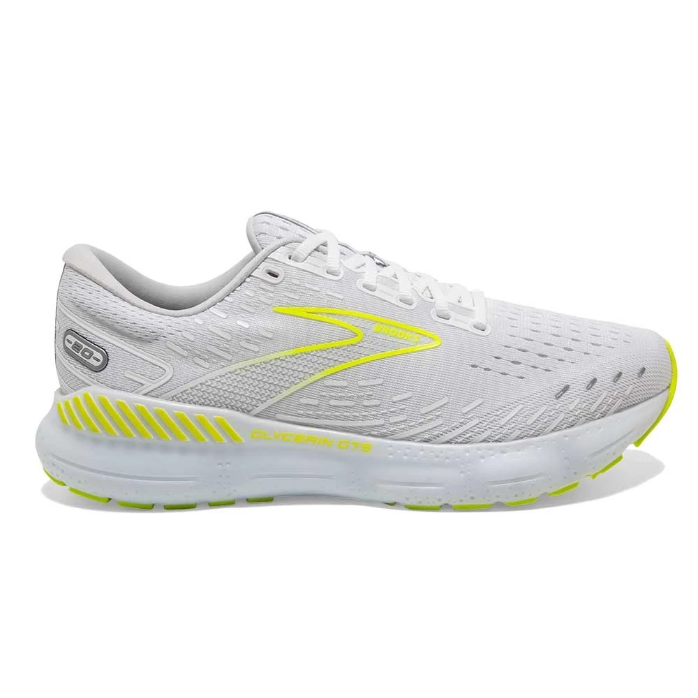 BROOKS Men's Glycerin GTS 20 Running Shoe- White/Nightlife- Regular (D) 3 BROOKS Men's Glycerin GTS 20 Running Shoe- White/Nightlife- Regular (D)