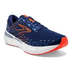 BROOKS Men's Glycerin GTS 20 Running Shoe - Blue Depths/Palace Blue/Orange - Wide (2E) 10 BROOKS Men's Glycerin GTS 20 Running Shoe - Blue Depths/Palace Blue/Orange - Wide (2E) -Sport Footwear Shop 110383 444 A Glycerin GTS 20