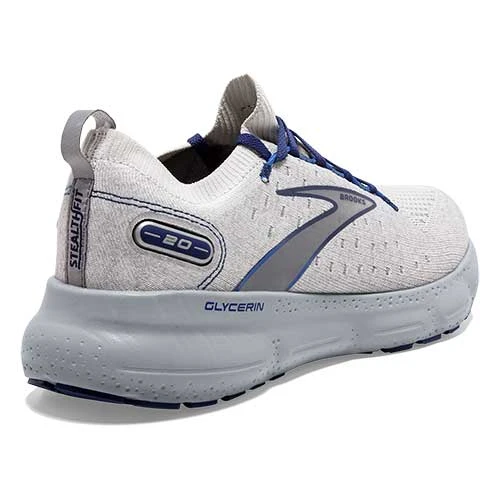 BROOKS Men's Glycerin StealthFit 20 Running Shoe - Oyster/Alloy/Blue Depths - Regular (D) 6 BROOKS Men's Glycerin StealthFit 20 Running Shoe - Oyster/Alloy/Blue Depths - Regular (D) - Image 4