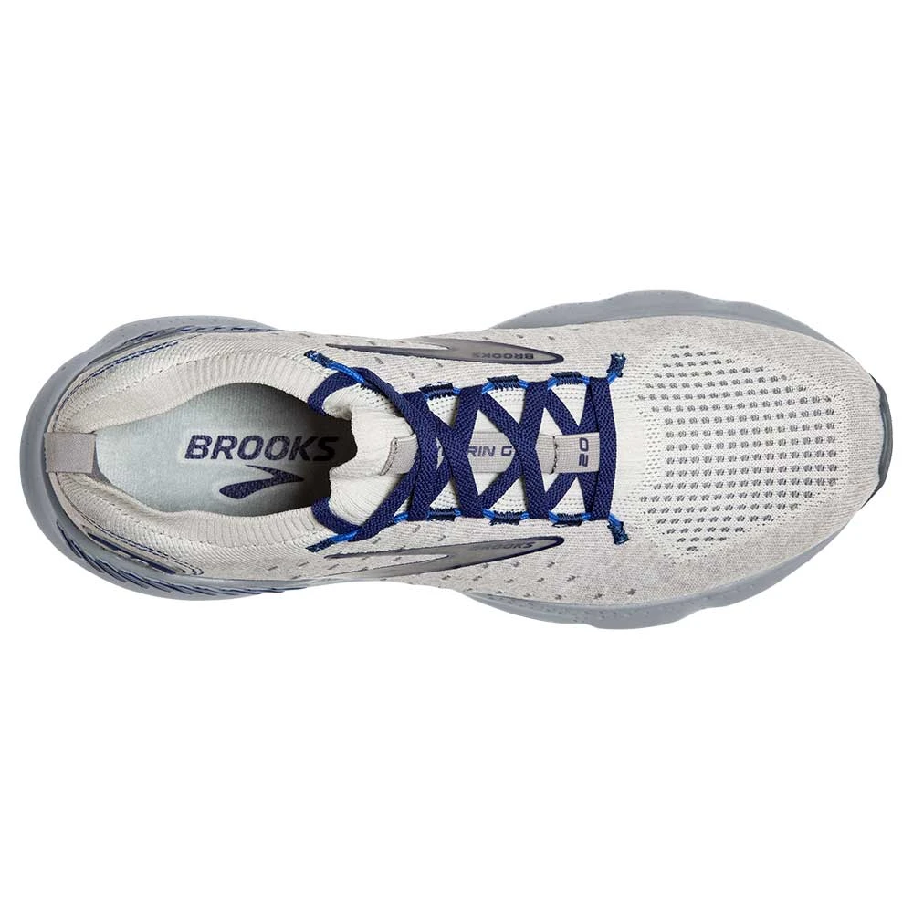 BROOKS Men's Glycerin StealthFit GTS 20 Running Shoe- Oyster/Alloy/Blue Depths- Regular (D) 7 BROOKS Men's Glycerin StealthFit GTS 20 Running Shoe- Oyster/Alloy/Blue Depths- Regular (D) - Image 5