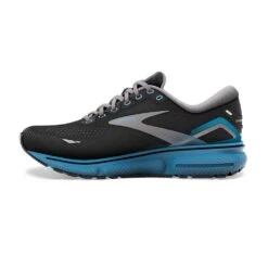 BROOKS Men's Ghost 15 Running Shoe- Black/Blackened Pearl/Blue- Regular (D) -Sport Footwear Shop 110393 056 M Ghost 15