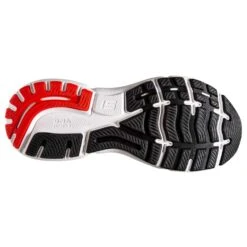 BROOKS Men's Ghost 15 Running Shoe- White/Black/Flame -Sport Footwear Shop 110393 184 S Ghost 15