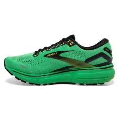 BROOKS Men's Ghost 15 Running Shoe- Green/Black/Sharp Green 10 BROOKS Men's Ghost 15 Running Shoe- Green/Black/Sharp Green -Sport Footwear Shop 110393 360 M Ghost 15