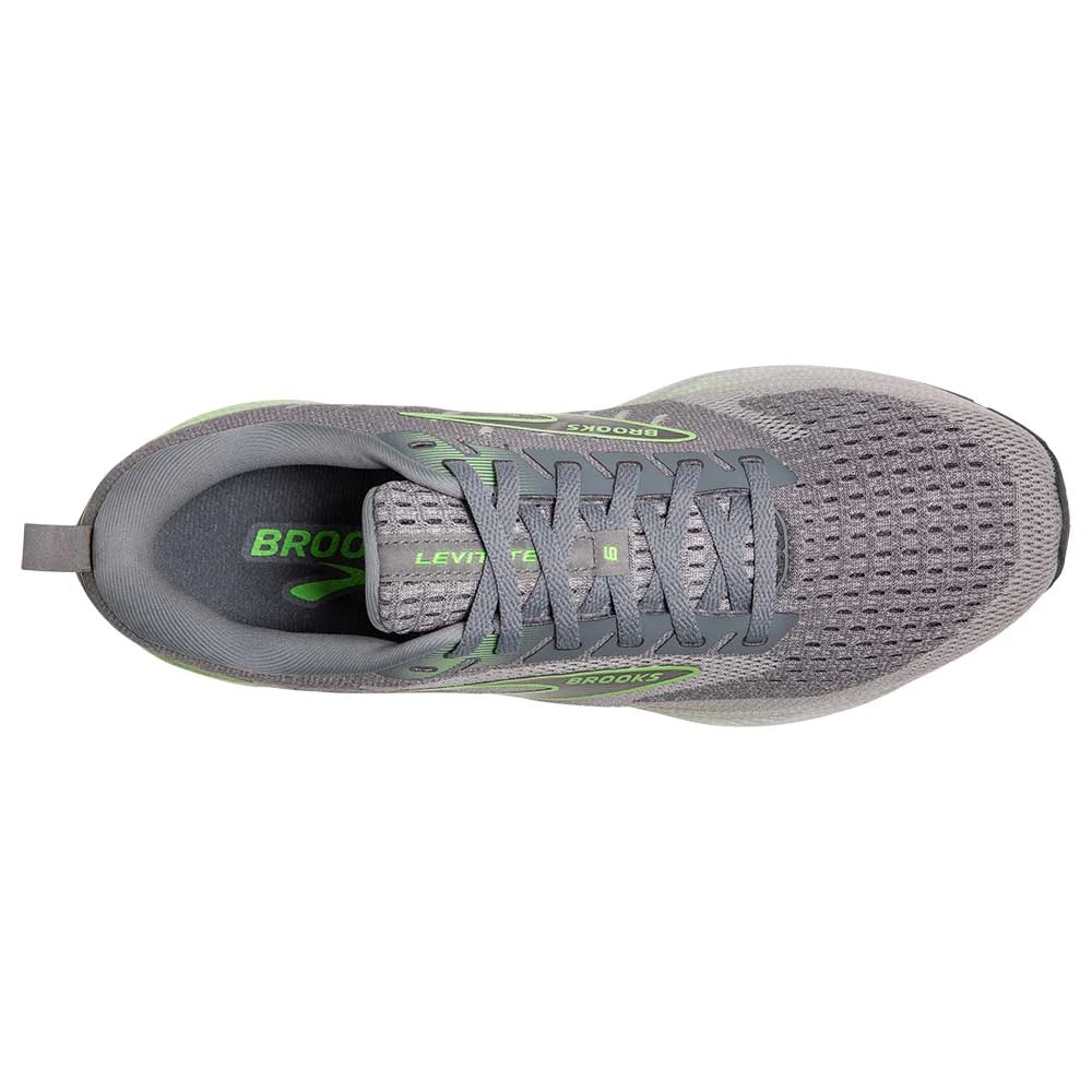 BROOKS Men's Levitate 6 Running Shoe- Primer Grey/Neon Green- Regular (D) 7 BROOKS Men's Levitate 6 Running Shoe- Primer Grey/Neon Green- Regular (D) - Image 5