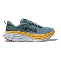Hoka Men's Bondi 8 Running Shoe- Goblin Blue/Mountain Spring- Extra Wide (4E)