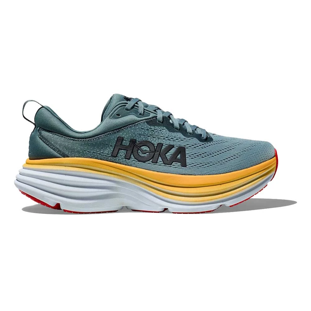 Hoka Men's Bondi 8 Running Shoe- Goblin Blue/Mountain Spring- Extra Wide (4E) 3 Hoka Men's Bondi 8 Running Shoe- Goblin Blue/Mountain Spring- Extra Wide (4E)