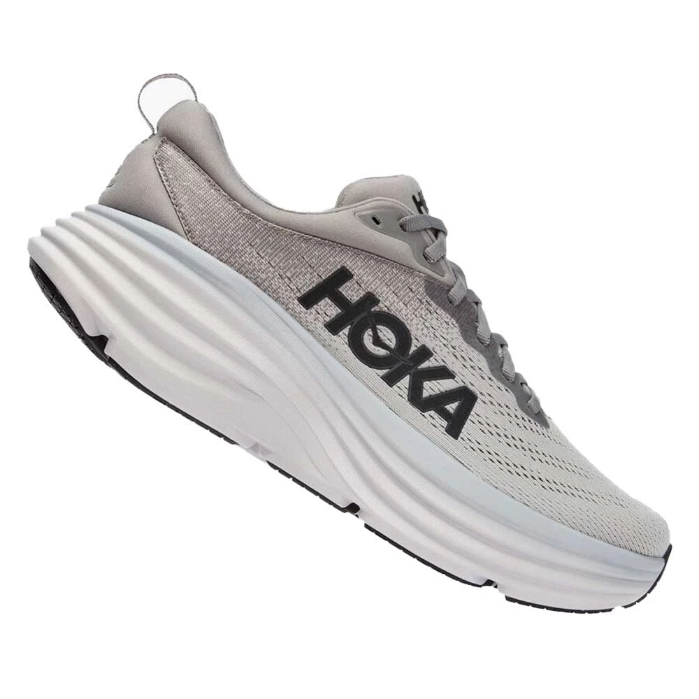 Hoka Men's Bondi 8 Running Shoe- Sharkskin/Harbor Mist- Wide (2E) 4 Hoka Men's Bondi 8 Running Shoe- Sharkskin/Harbor Mist- Wide (2E) - Image 2