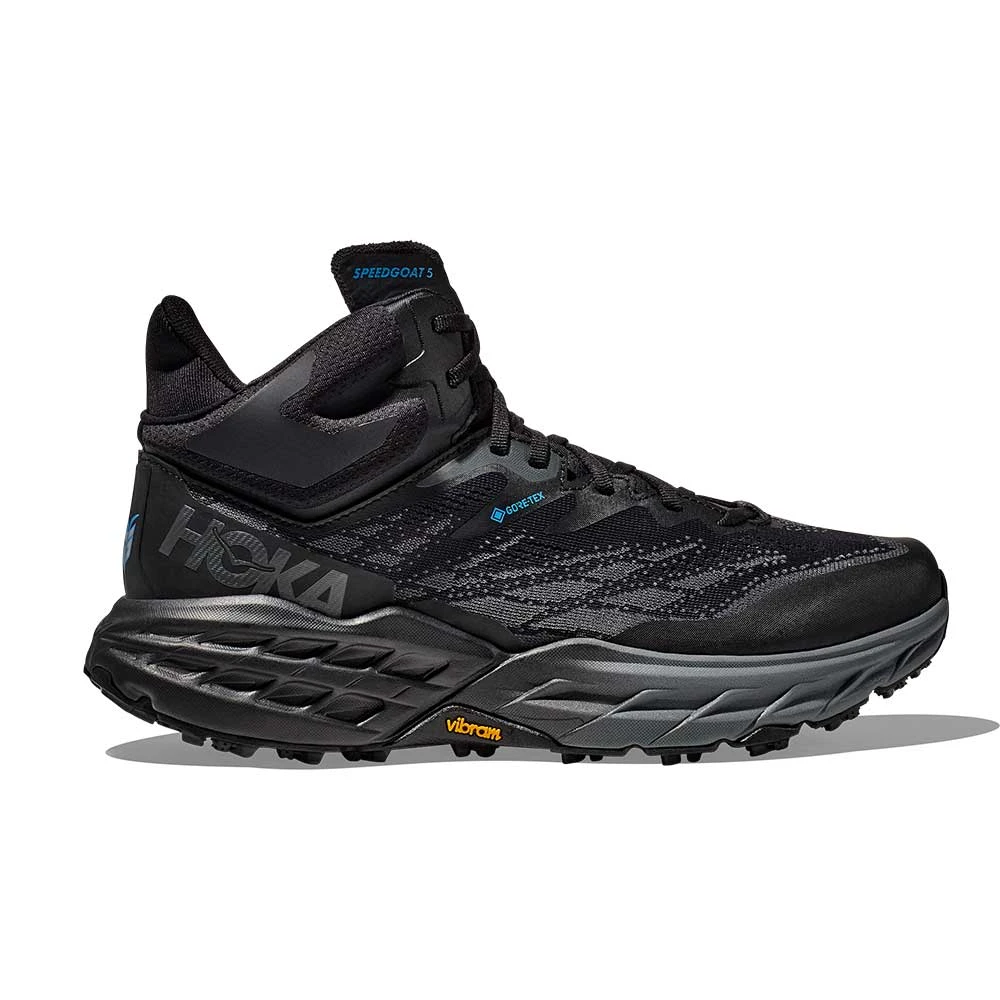 Hoka Men's Speedgoat 5 Mid GTX Running Shoe - Black/Black 3 Hoka Men's Speedgoat 5 Mid GTX Running Shoe - Black/Black