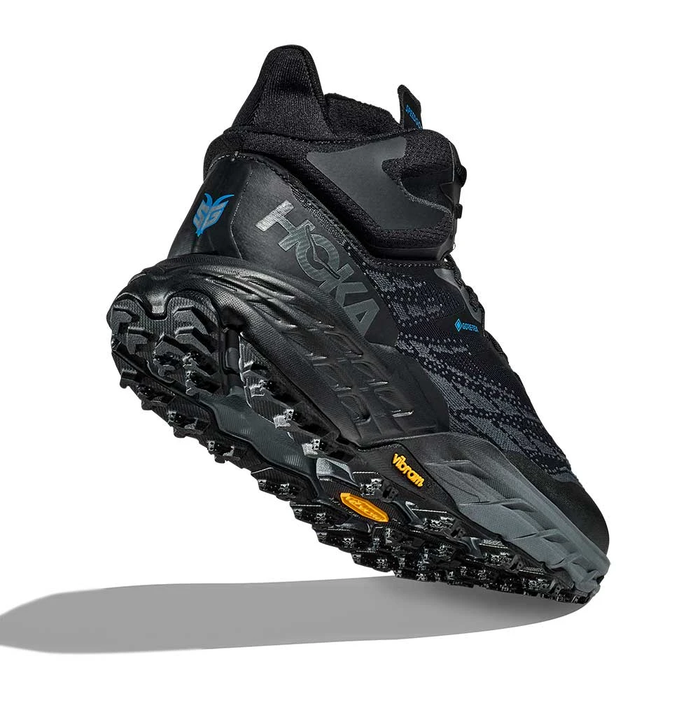 Hoka Men's Speedgoat 5 Mid GTX Running Shoe - Black/Black 7 Hoka Men's Speedgoat 5 Mid GTX Running Shoe - Black/Black - Image 5