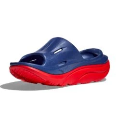 Hoka Unisex Ora Recovery Slide 3 - Bellwether Blue/Red Alert - Regular (D) -Sport Footwear Shop 1135061 BBRA 3