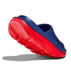Hoka Unisex Ora Recovery Slide 3 - Bellwether Blue/Red Alert - Regular (D) -Sport Footwear Shop 1135061 BBRA 4