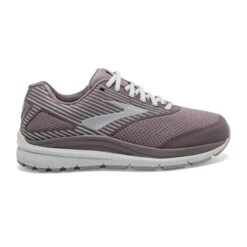 BROOKS Women's Addiction Walker Suede Walking Shoe - Shark/Alloy/Oyster - Regular (B)