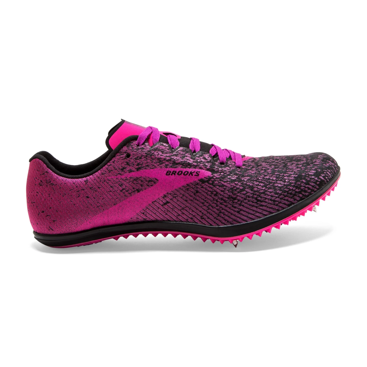 BROOKS Women's Mach 19 Track Spike - Black/Hollyhock/Pink- Regular (B) 3 BROOKS Women's Mach 19 Track Spike - Black/Hollyhock/Pink- Regular (B)