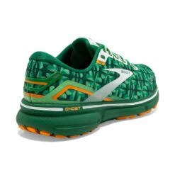 BROOKS Women's Ghost 15 Run Lucky - Green/White/Orange- Regular (B) -Sport Footwear Shop 120380 371 H Ghost 15