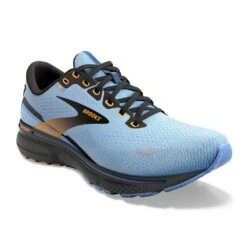 BROOKS Women's Ghost 15 Running Shoe- Light Blue/Black/Yellow - Regular (B) -Sport Footwear Shop 120380 437 A Ghost 15