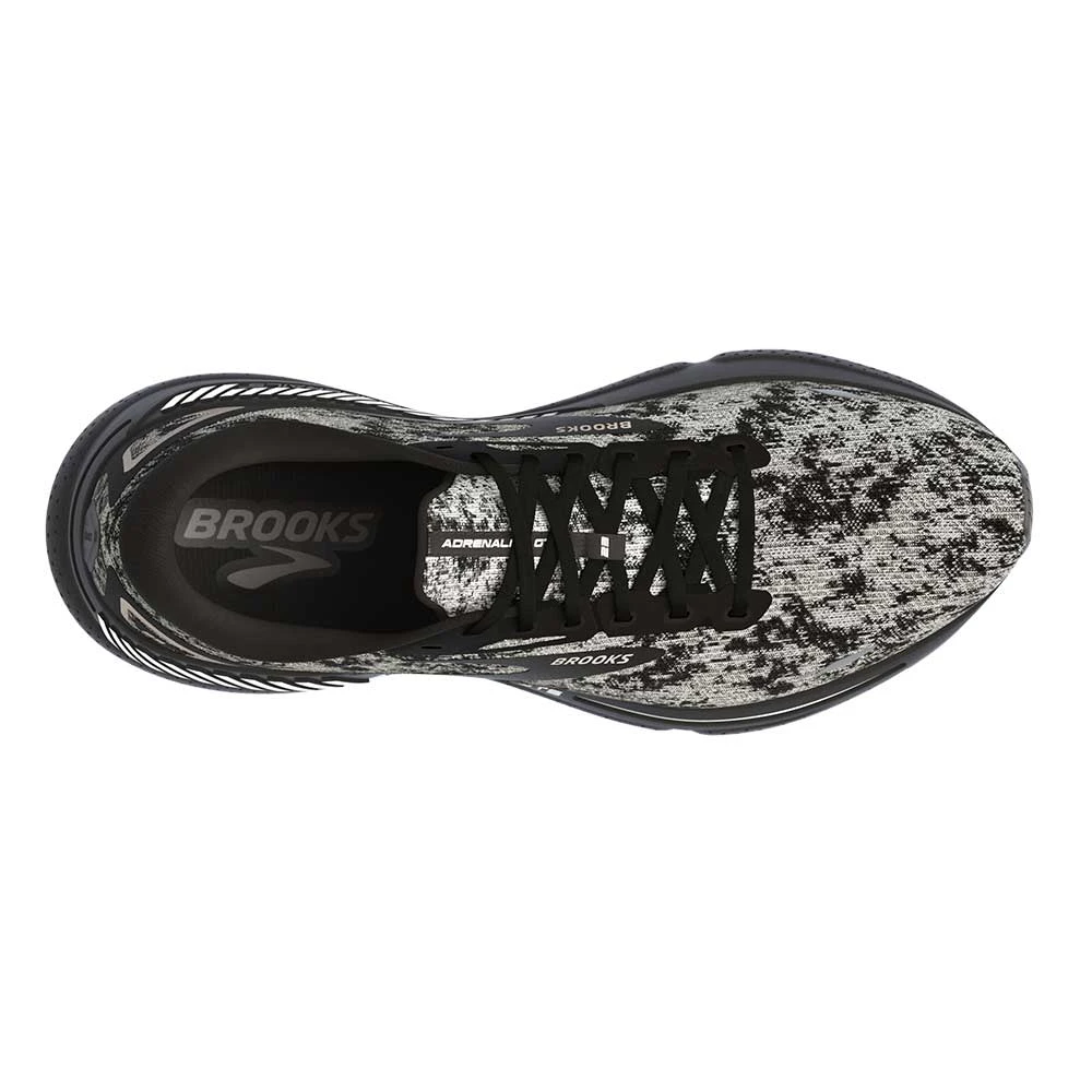 BROOKS Men's Adrenaline GTS 23 Running Shoe - White/Grey/Black- Regular (2E) 7 BROOKS Men's Adrenaline GTS 23 Running Shoe - White/Grey/Black- Regular (2E) - Image 5