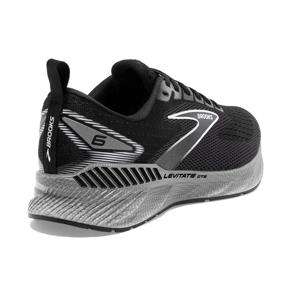 BROOKS Women's Levitate GTS 6 Running Shoe- Black/Ebony/White- Regular (B) 7 BROOKS Women's Levitate GTS 6 Running Shoe- Black/Ebony/White- Regular (B) - Image 5