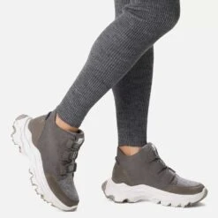 Sorel Women's Kinetic Breakthru Caribou WP Boot- Quarry- Regular (B) -Sport Footwear Shop 2028281 052 a9