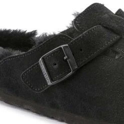 Birkenstock Boston Shearling Black Suede Leather- Regular/Wide -Sport Footwear Shop 259883 detail 1 1