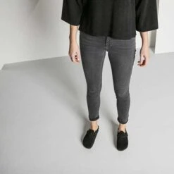 Birkenstock Boston Shearling Black Suede Leather- Regular/Wide -Sport Footwear Shop 259883 f look f 1