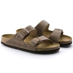 Birkenstock Arizona Cork Tobacco Brown Oiled Leather Sandal- Regular/Wide -Sport Footwear Shop 352203 pair