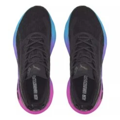 Men's Foreverrun Nitro Sunset Running Shoe - Puma Black/Luminous Blue/Electric Orchid- Regular (D) -Sport Footwear Shop 38000701 BlackBlue TOP