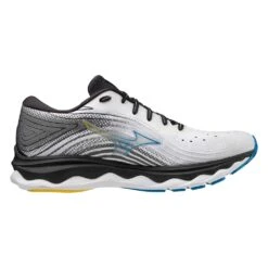 Mizuno Men's Wave Sky 6 Running Shoe - White/Cyber Yellow - Regular (D)