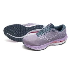 Mizuno Women's Wave Inspire 19 Running Shoe- Wisteria/China Blue- Regular (B) -Sport Footwear Shop 411398 6BCL 99
